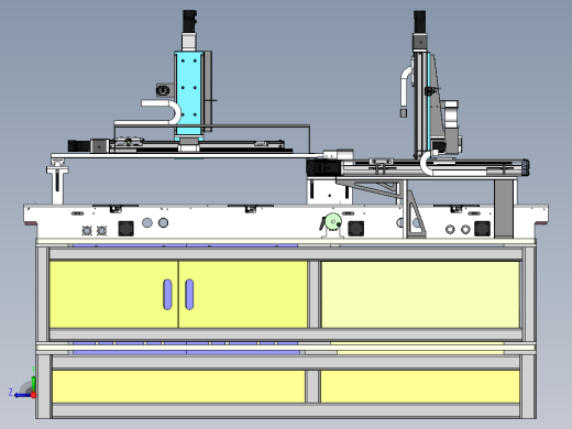 自动分料上料设备（sw18可编辑+工程图+bom）右视缩略图