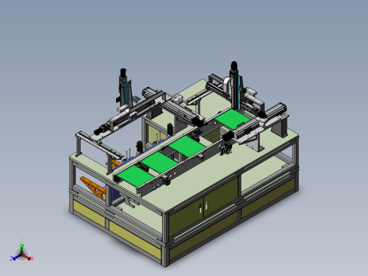 自动分料上料设备（sw18可编辑+工程图+bom）正等轴测缩略图