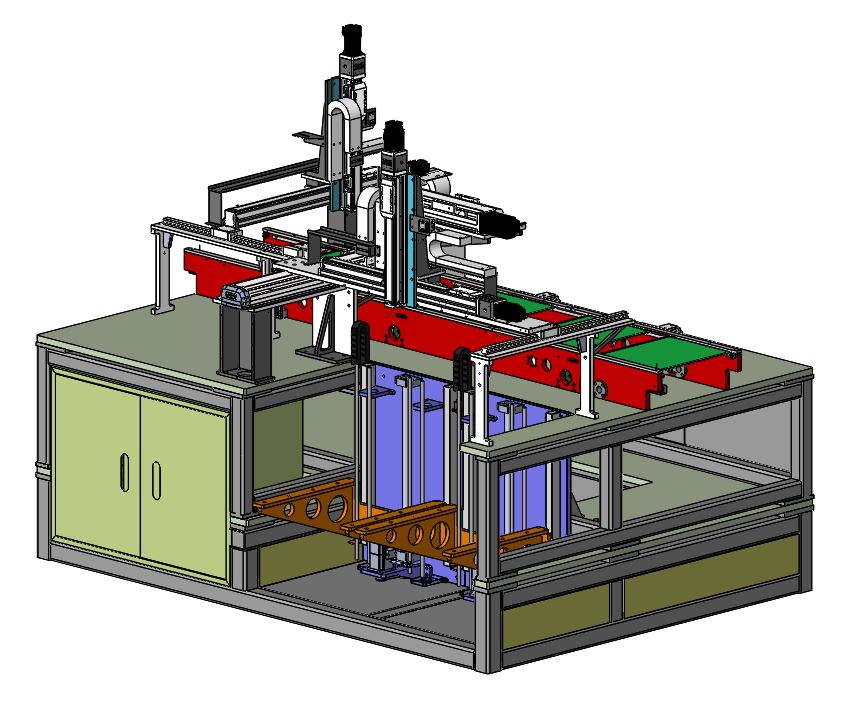 自动分料上料设备（sw18可编辑+工程图+bom）