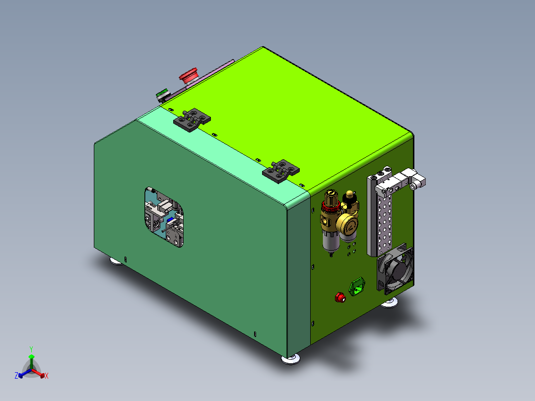 方形线包铜皮机器（sw18可编辑+工程图）正等轴测图