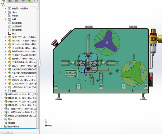 方形线包铜皮机器（sw18可编辑+工程图）缩略图