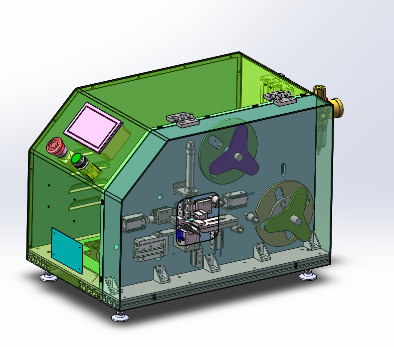 方形线包铜皮机器（sw18可编辑+工程图）