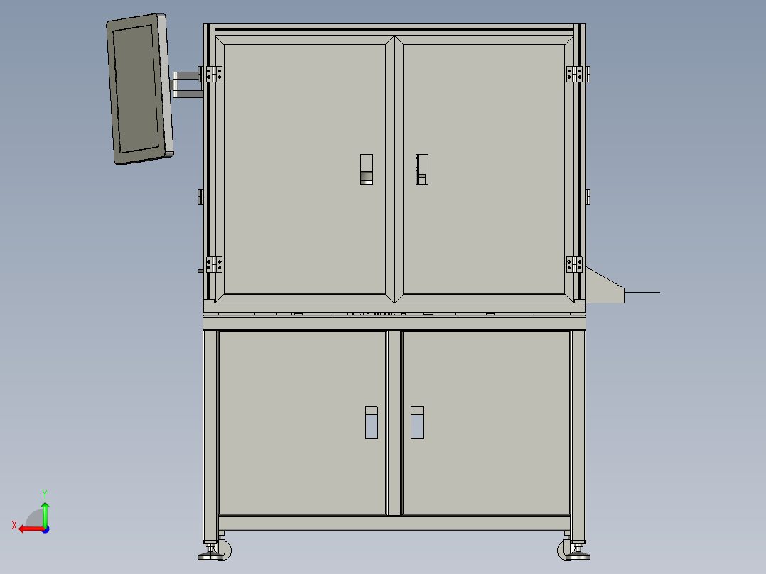 苹果X震动马达焊接机step后视图