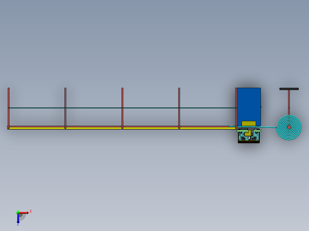 双头双位自动化剥线生产线sw17可编辑俯视图