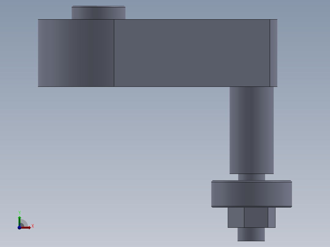 左支架滚针轴承前视图
