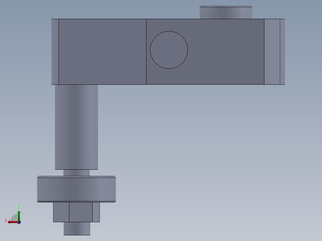 左支架滚针轴承后视图