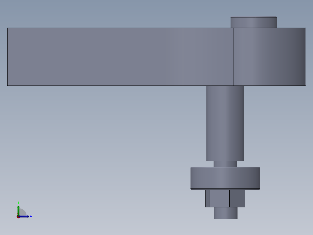 左支架滚针轴承左视图