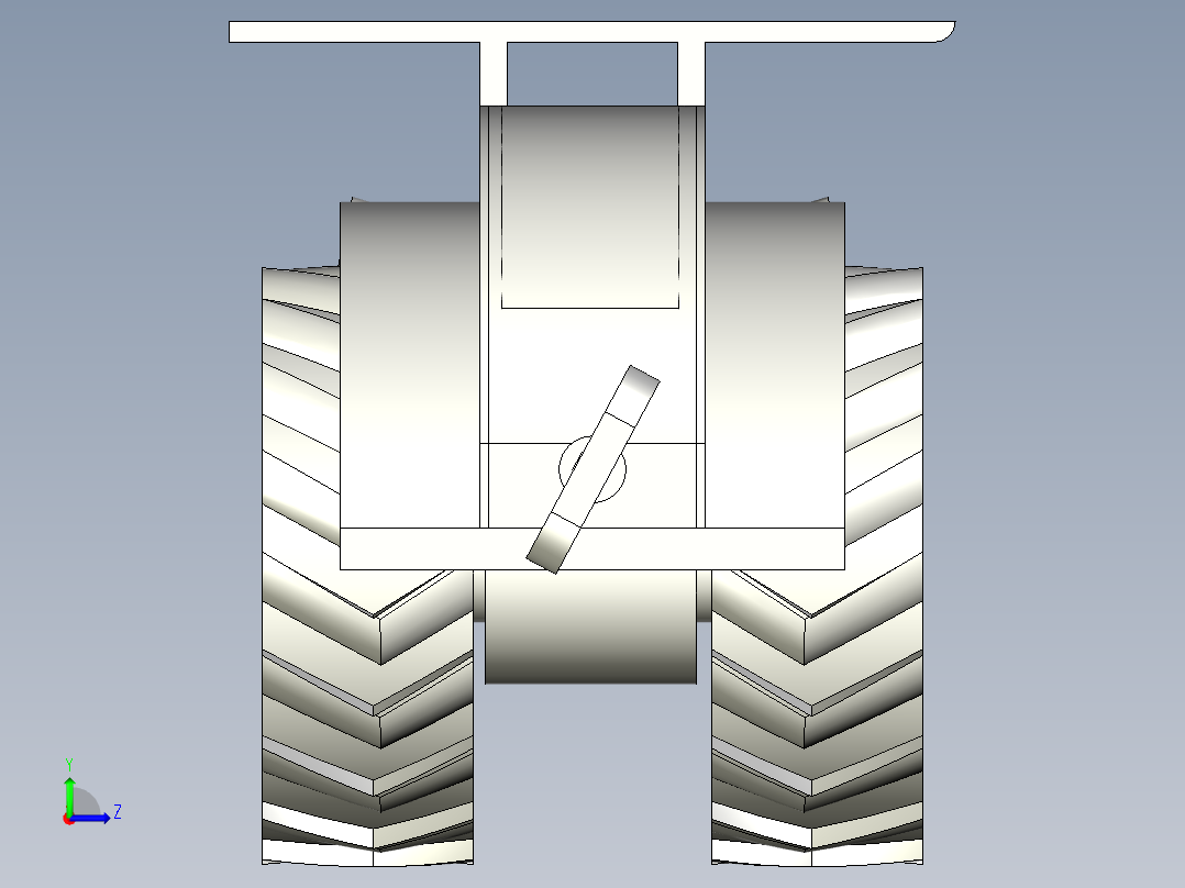 B3003239-橡皮筋动力拖拉机左视图