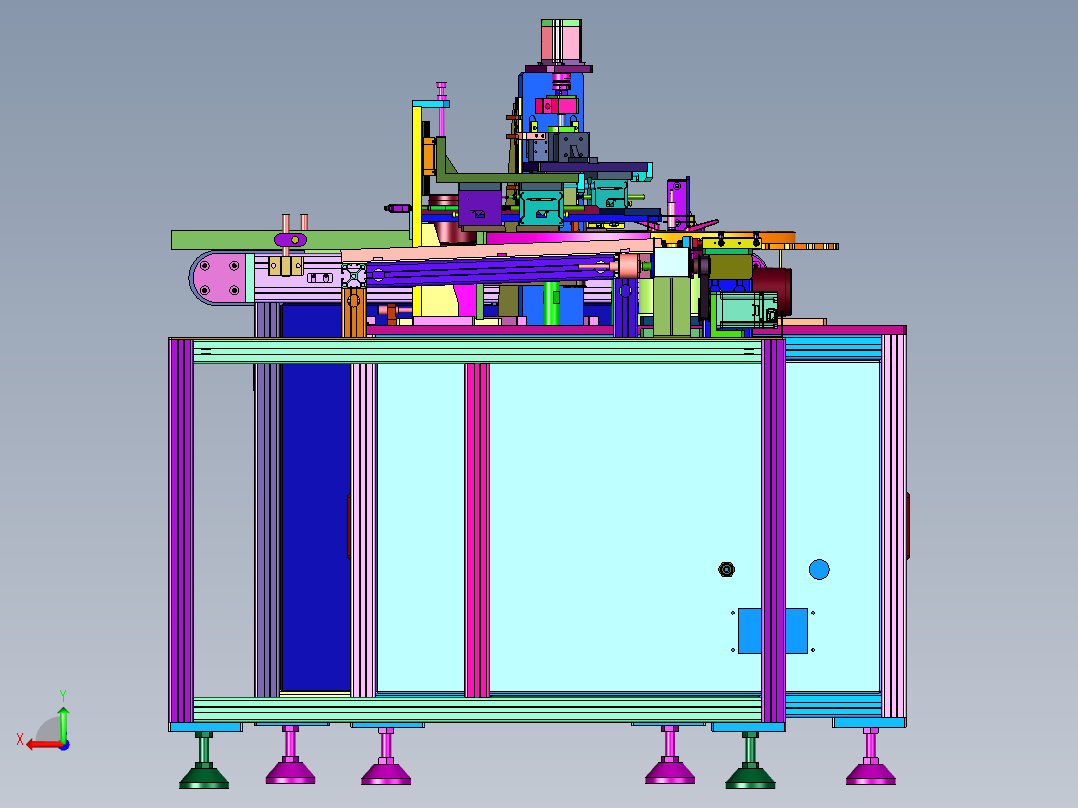 大尺寸圆柱体直径测量装置后视图