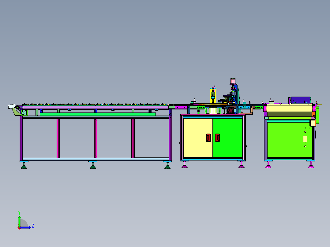 大尺寸圆柱体直径测量装置左视图