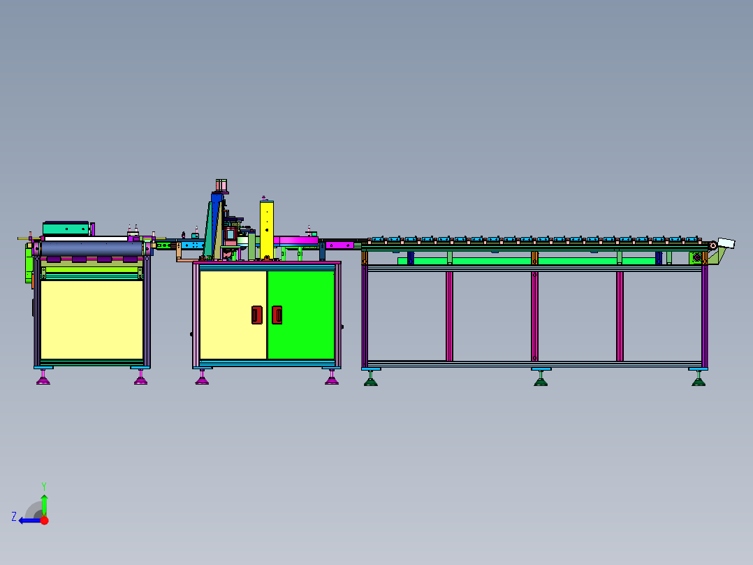 大尺寸圆柱体直径测量装置右视图