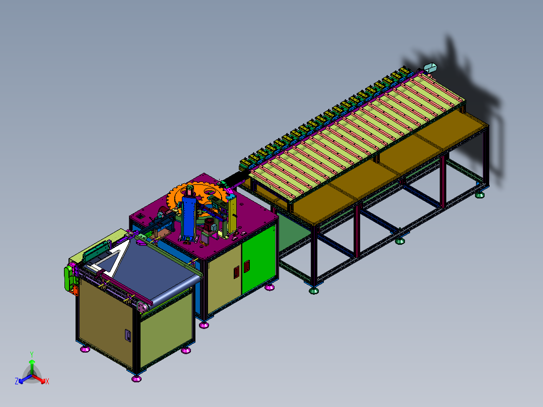 大尺寸圆柱体直径测量装置正等轴测图