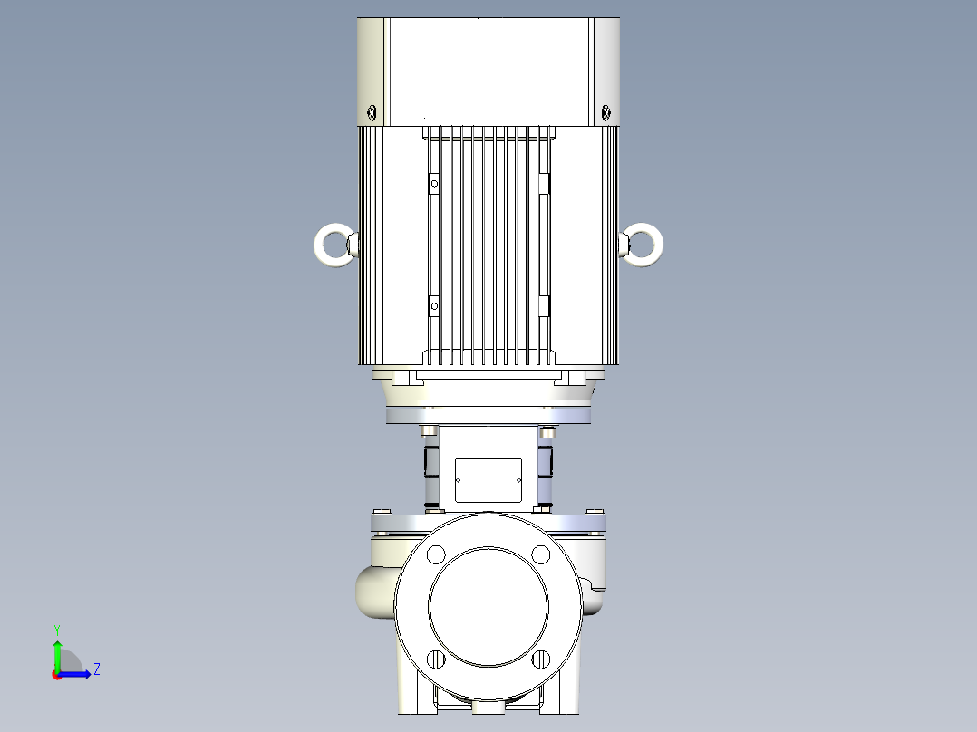 水泵3D-TD65-34G-2左视图