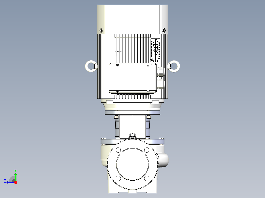 水泵3D-TD65-34G-2右视图