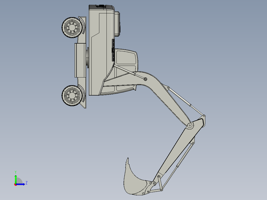B2004756-沃尔沃挖掘机左视图