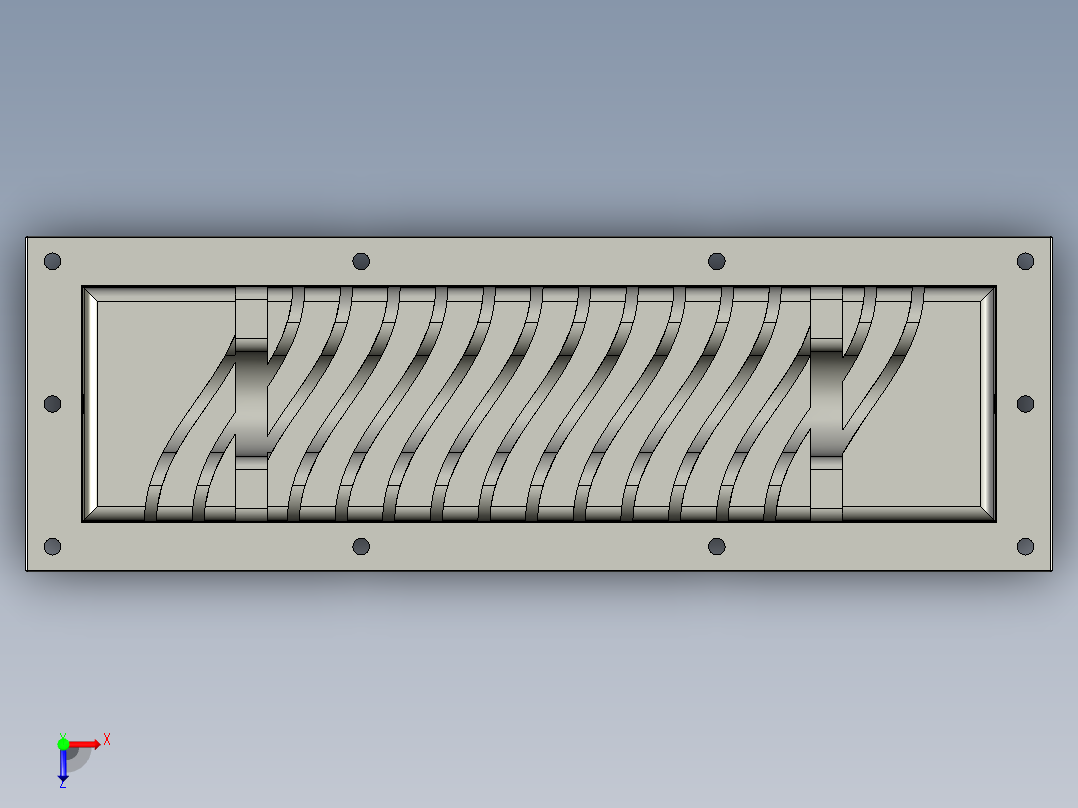 冷却器块俯视图