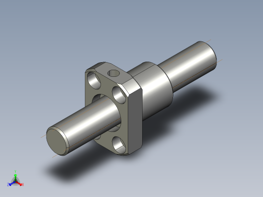 JF1602-4滚珠丝杆3D模型