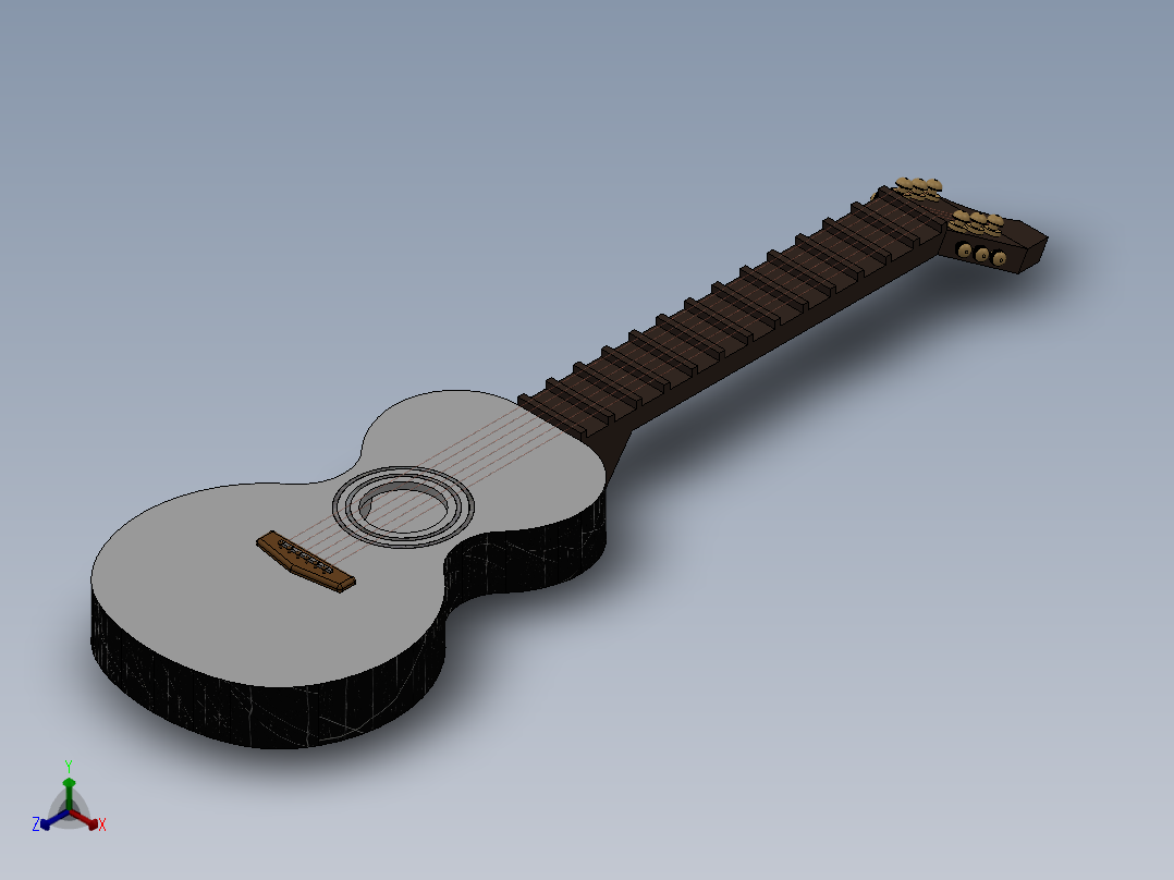 吉他正等轴测图