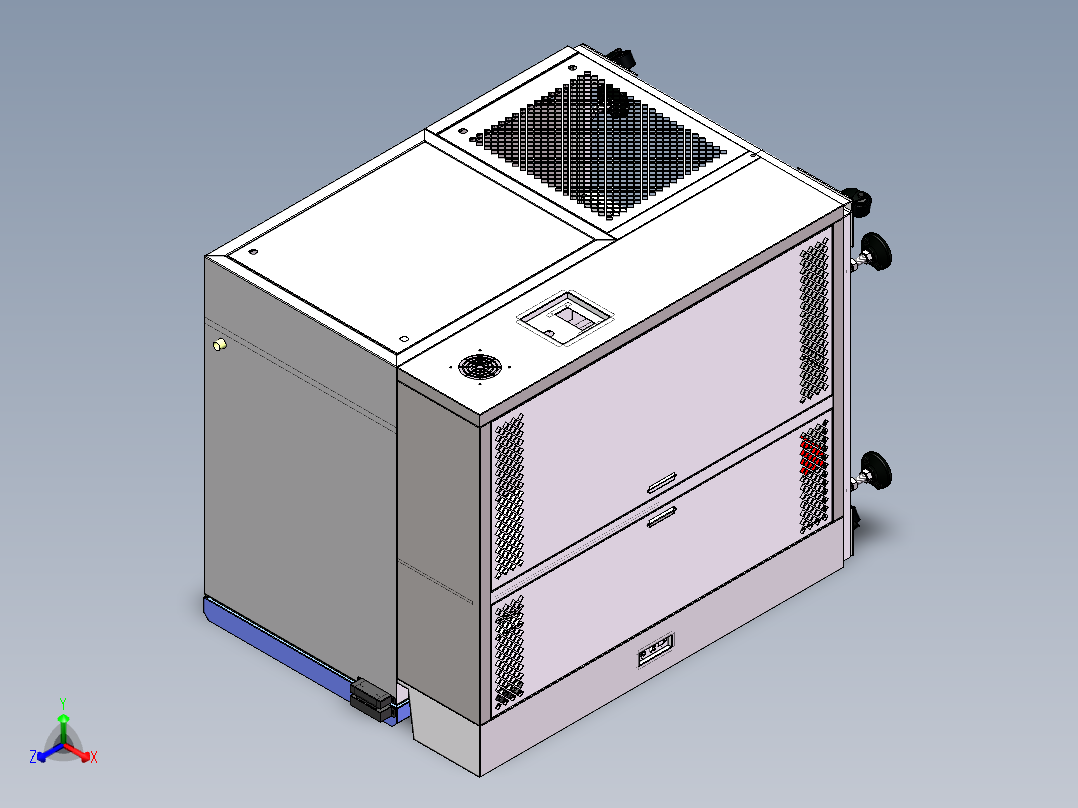 150L高低温试验箱正等轴测图