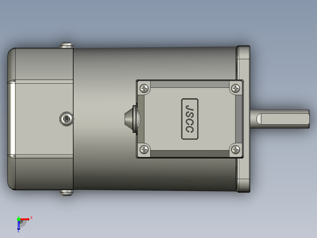 精研调速电机90YT90DV22俯视图