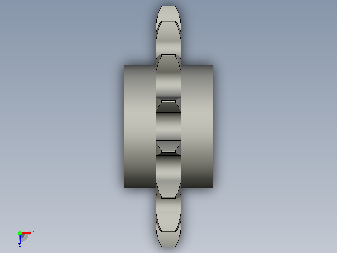 链轮08B-15T俯视图