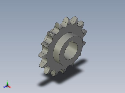 链轮08B-15T正等轴测缩略图