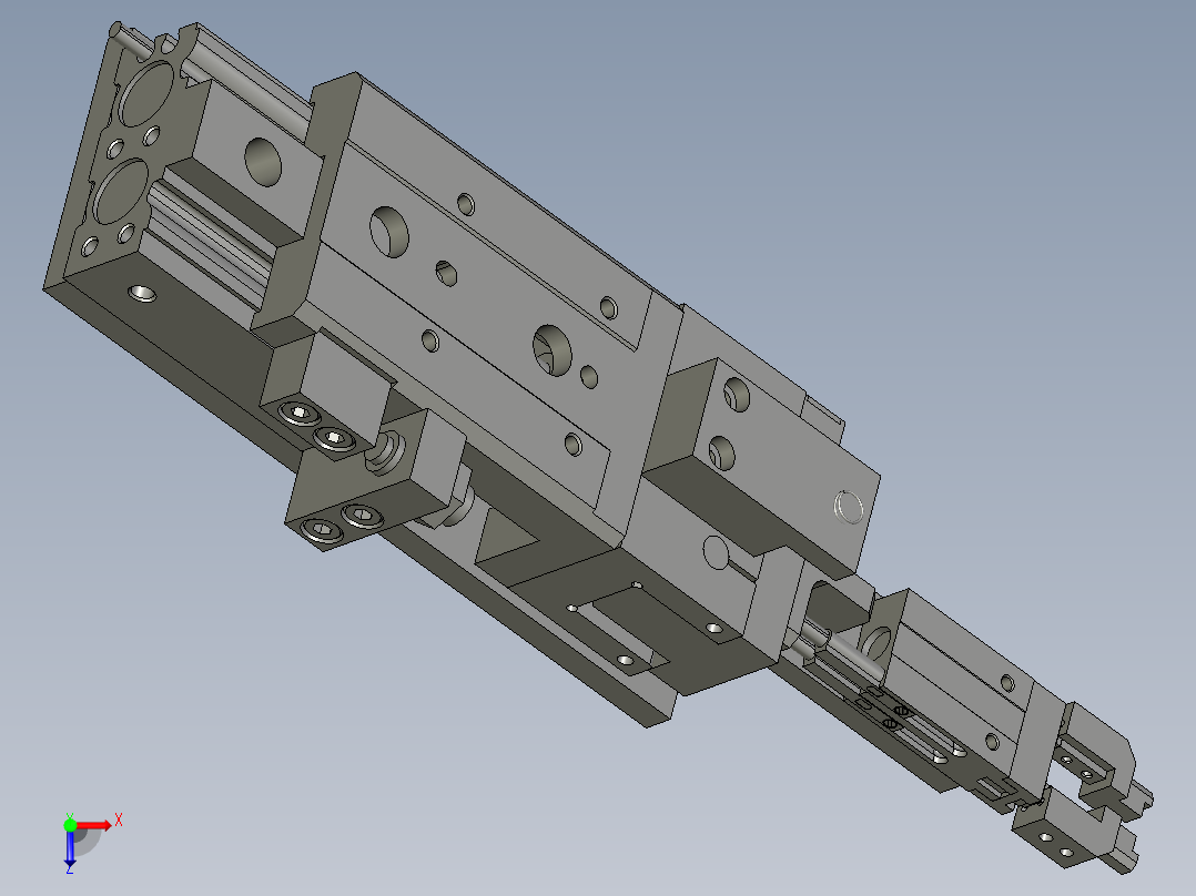 X-夹料组件俯视图