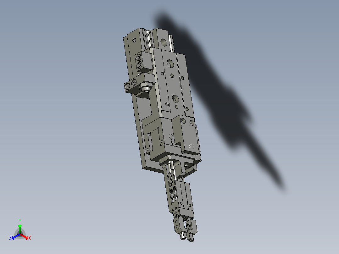 X-夹料组件正等轴测图