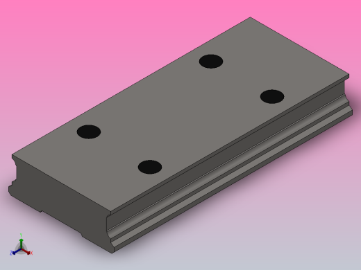 带塑料孔盖的滚珠导轨BNS[BNS R1675 204 31 156mm]正等轴测缩略图