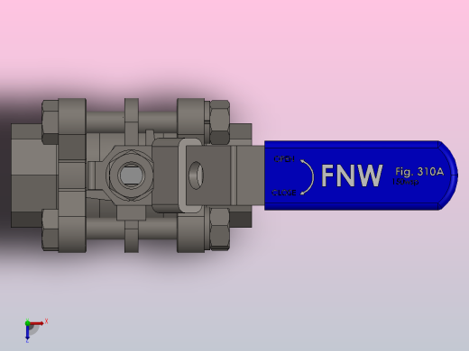 FNW-FNW310AD三片式内螺纹球阀俯视缩略图