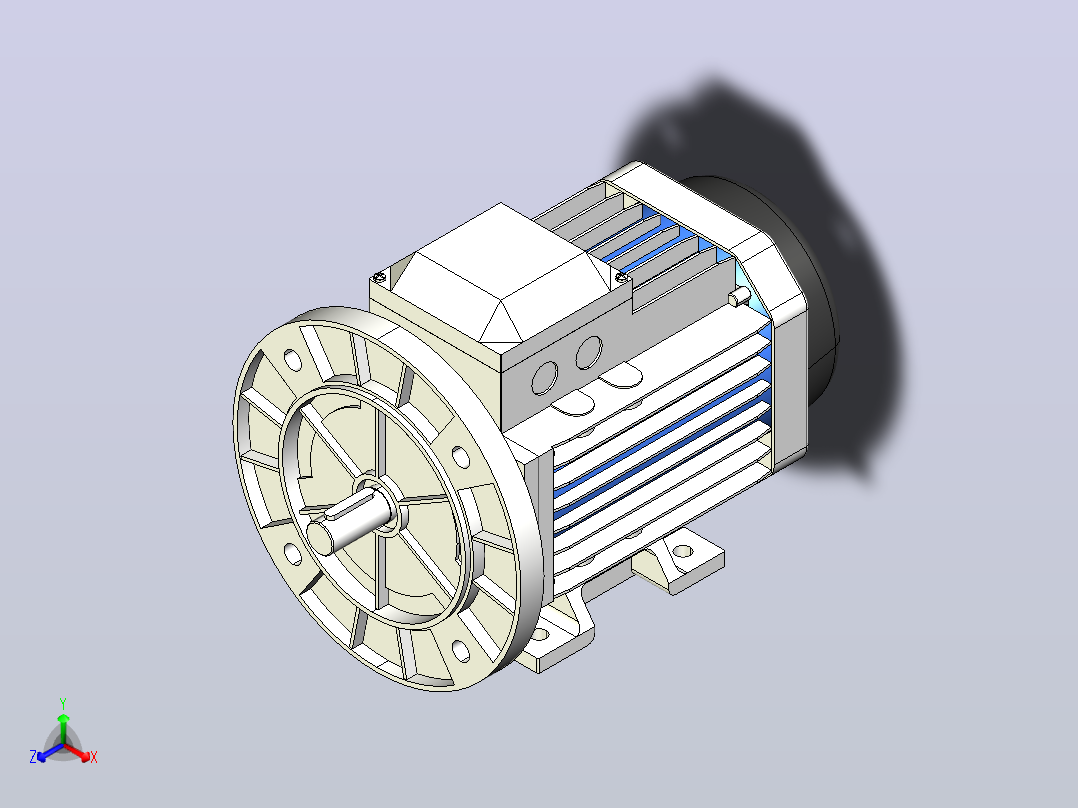 IM B35 H80-180(YE2、YE3)通用电机[YE3-80M2-4-B35]主视图