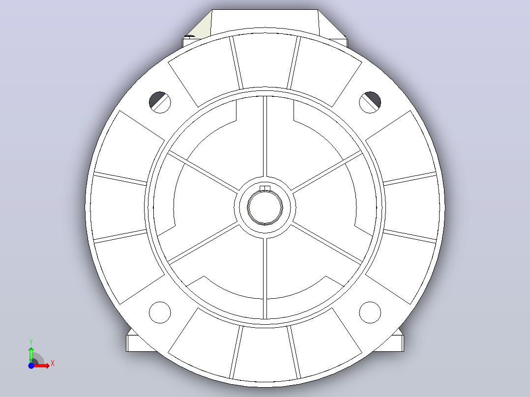 IM B35 H80-180(YE2、YE3)通用电机[YE3-80M2-4-B35]前视图