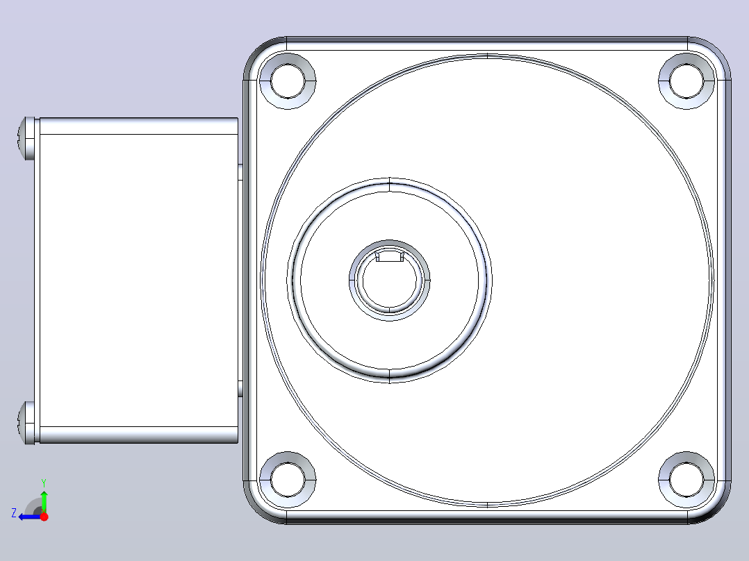 40W90mm感应电动机[5IK40GN-HT-5GN9K]右视图