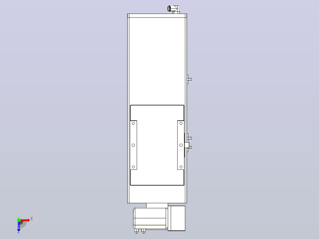 MCB17无尘皮带滑台[MCB17-L40-200-RU-P40-C3]俯视图