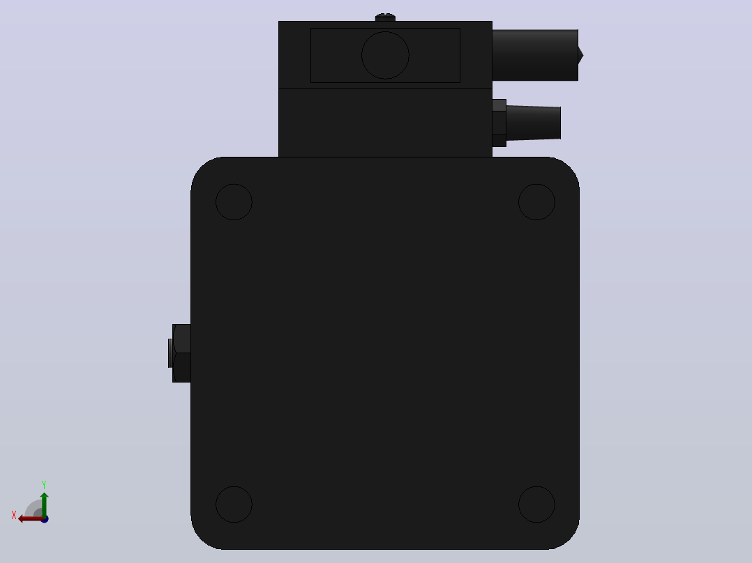 10A-5(V)系列带阀气缸(带三位阀型)[10A-5(V) (Ⅱ) SD 160 B 300 A 5]后视图