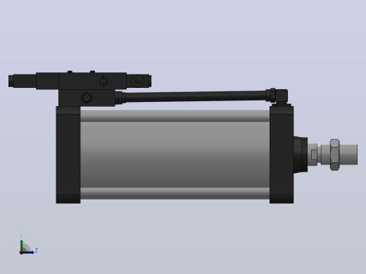 10A-5(V)系列带阀气缸(带三位阀型)[10A-5(V) (Ⅱ) SD 160 B 300 A 5]左视缩略图
