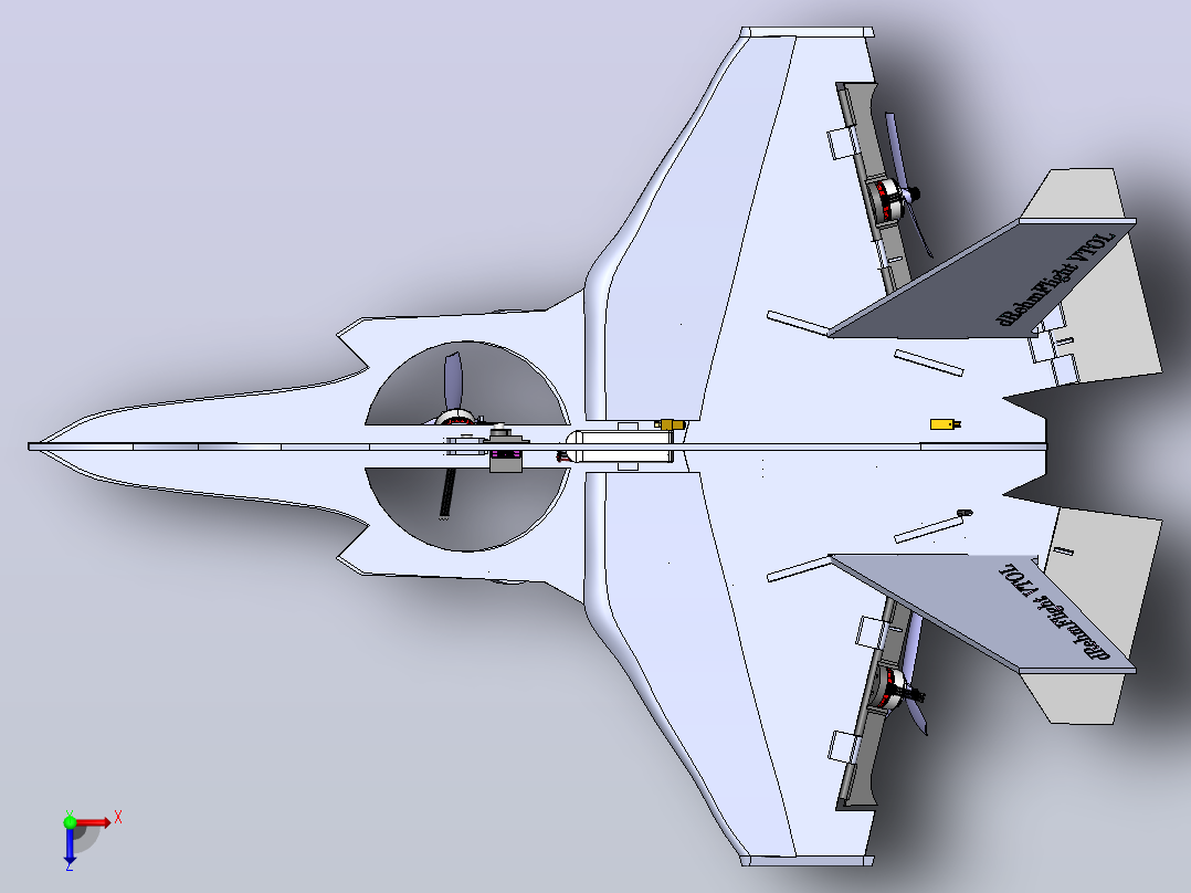 F-35垂直起落喷气式飞机俯视图