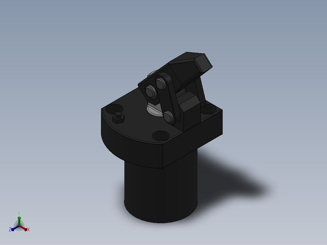YGG-SBT-R 油压上法兰板式或附调速杠杆缸[YGG-SBT40R]主视图