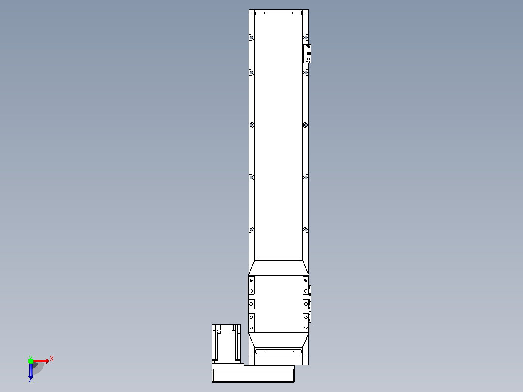 滚珠丝杠直线轴内置导轨TPA-GCR-170-2510C-L700-MR-M75-N3俯视图