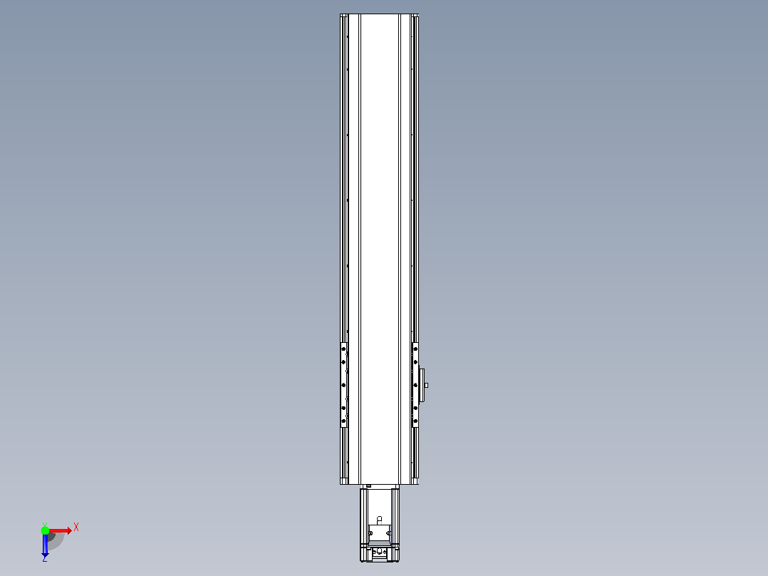 日规模组半封闭丝杆TPA-HNR-120D-1610C-L450-M-Y-P40-N3俯视图