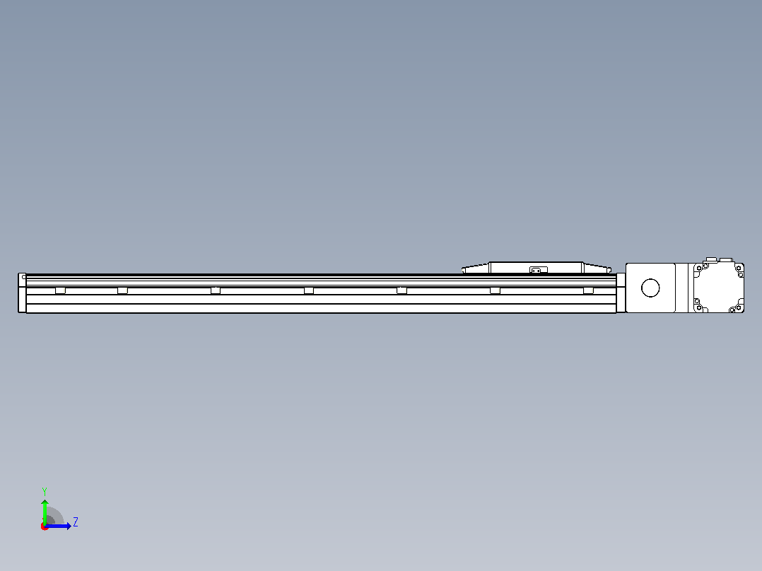 机器人皮带驱动直线轴TPA-GCB-150-P80-L650-QR-M75-N3左视图