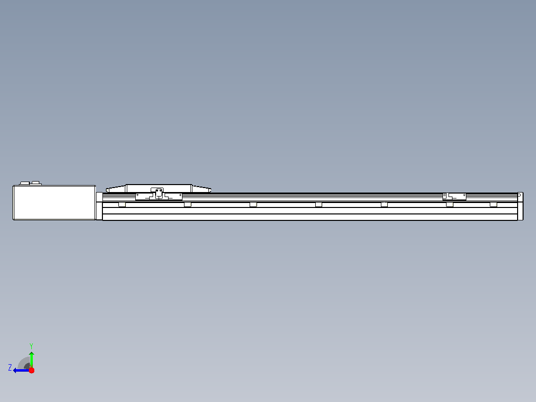 机器人皮带驱动直线轴TPA-GCB-150-P80-L650-QR-M75-N3右视图