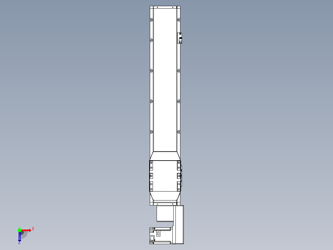 机器人皮带驱动直线轴TPA-GCB-150-P80-L650-QR-M75-N3俯视图