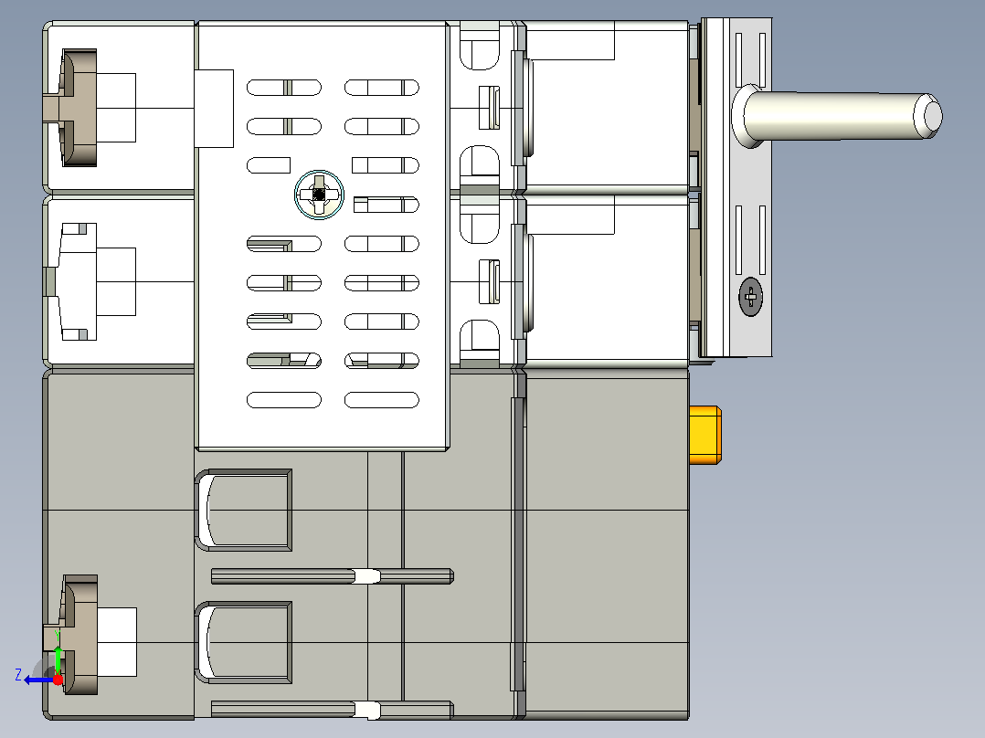 NB5LE-63FB 2P剩余电流动作断路器三维模型202409右视图