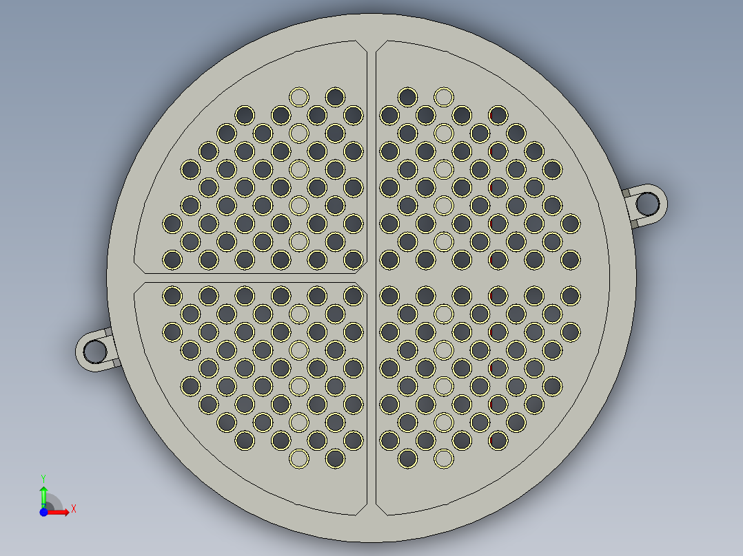 浮头式换热器（原创）前视图