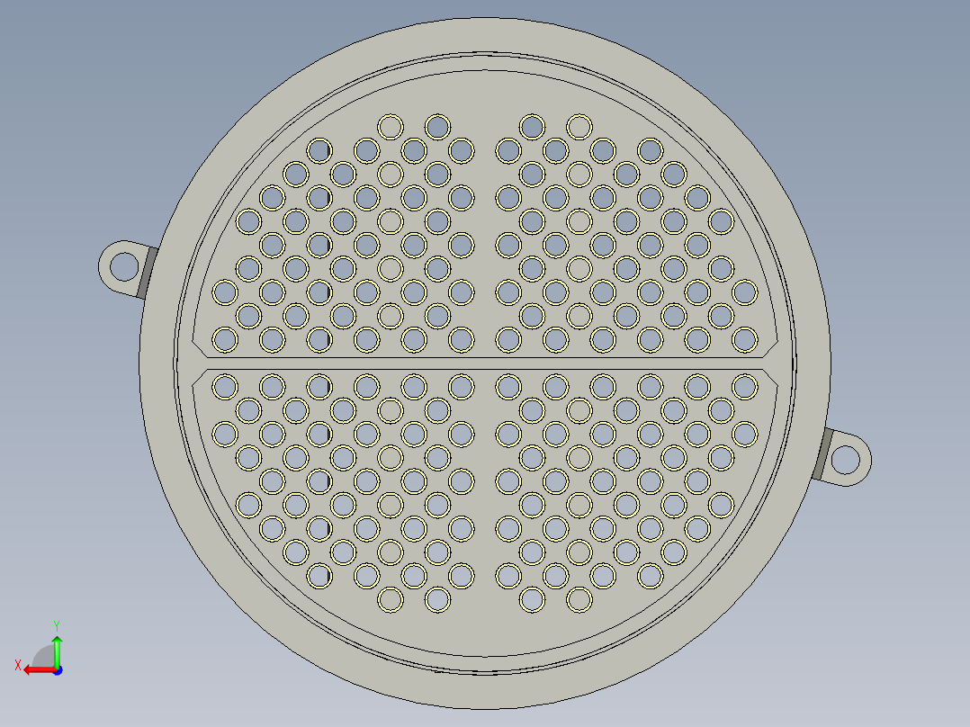 浮头式换热器（原创）后视图
