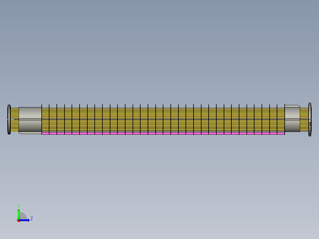 浮头式换热器（原创）左视图