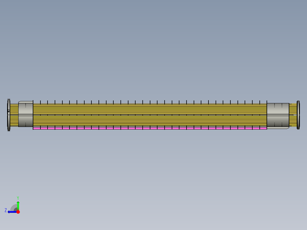 浮头式换热器（原创）右视图