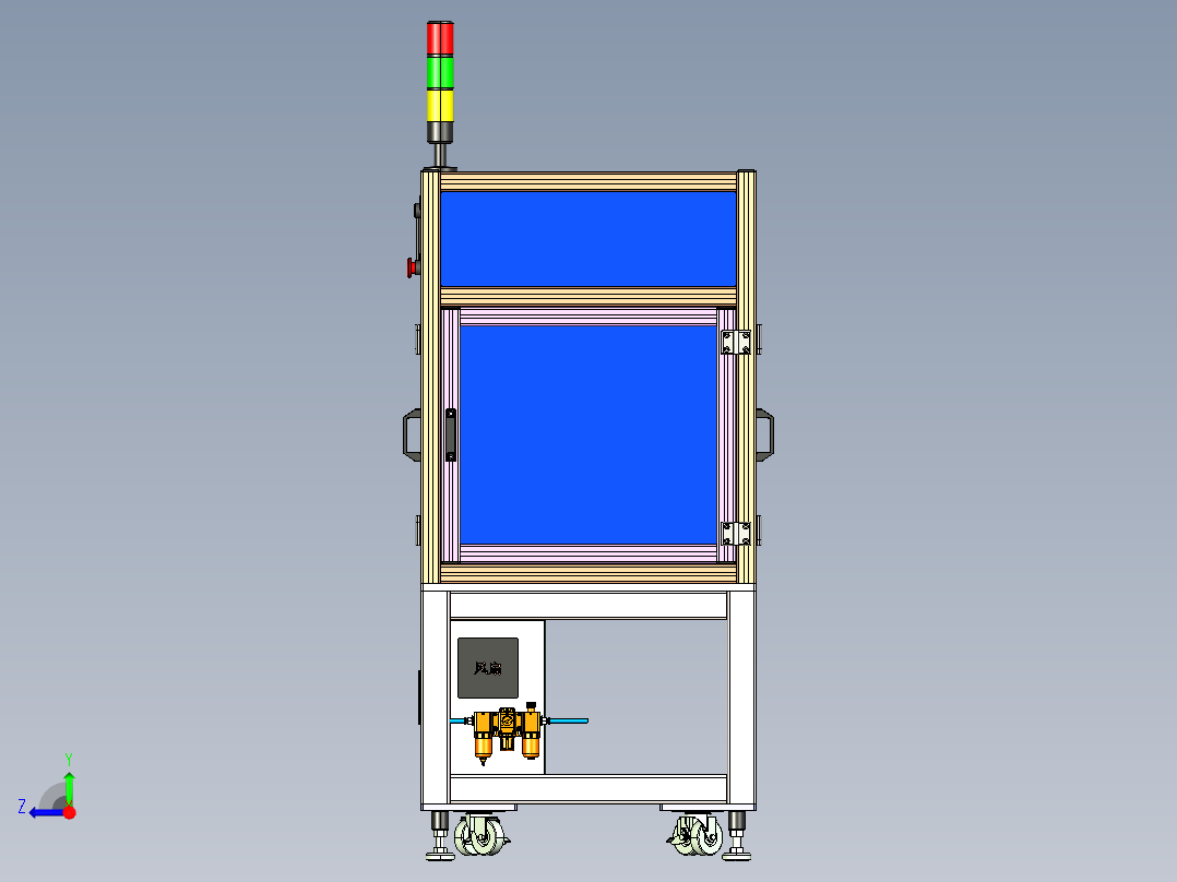 弯针自动包装机3D图纸H354 G261 非标自动化机械3D图纸设计右视图