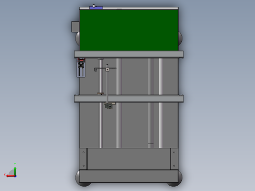 流水线ICT前接驳台完整模型3D模型后视缩略图